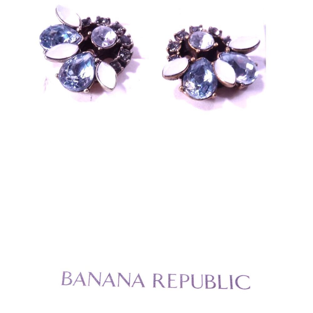 Banana Republic Women's Moonstone Opal Fan Stud earrings NWT 45